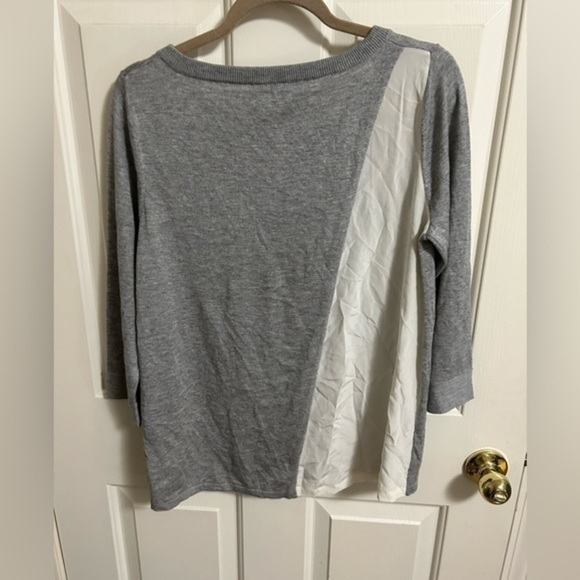 Magaschoni Cashmere and Silk Layered Gray Sweater Size Medium - Picture 4 of 6